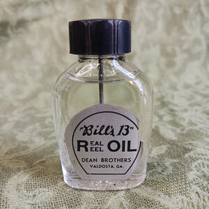 Vintage "Bills 13" Real Reel Oil Dean Brothers Valdosta Georgia Bottle 95% Full